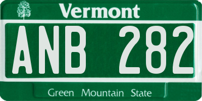 VT license plate ANB282