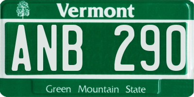 VT license plate ANB290