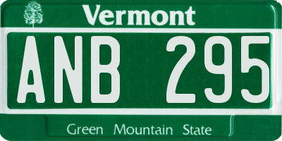 VT license plate ANB295