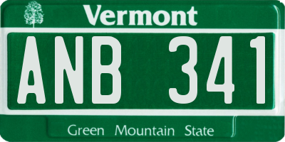 VT license plate ANB341