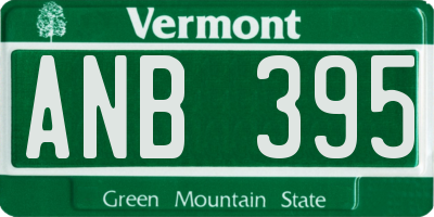 VT license plate ANB395