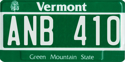 VT license plate ANB410