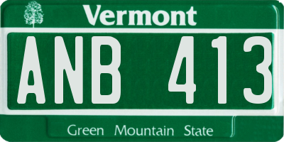 VT license plate ANB413