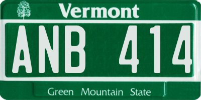 VT license plate ANB414