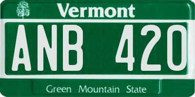 VT license plate ANB420