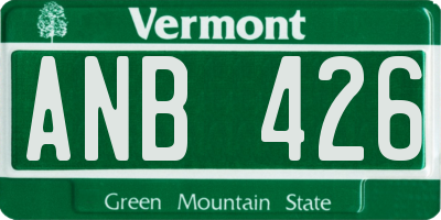 VT license plate ANB426