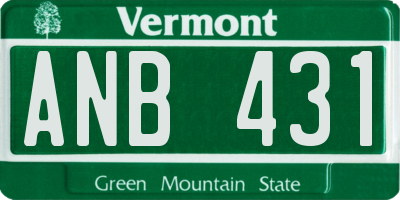 VT license plate ANB431