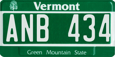 VT license plate ANB434