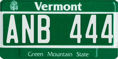VT license plate ANB444