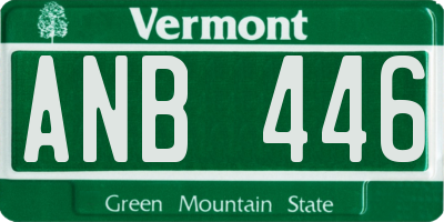 VT license plate ANB446