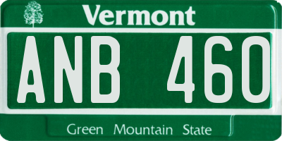 VT license plate ANB460