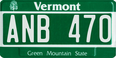 VT license plate ANB470