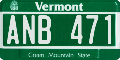 VT license plate ANB471