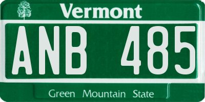 VT license plate ANB485