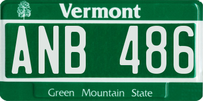 VT license plate ANB486