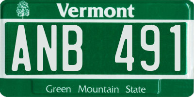 VT license plate ANB491