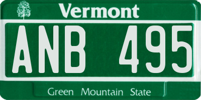 VT license plate ANB495
