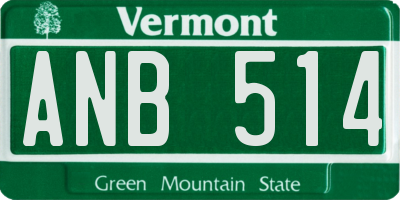 VT license plate ANB514