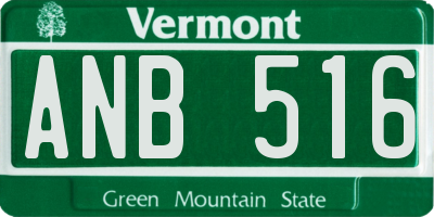 VT license plate ANB516