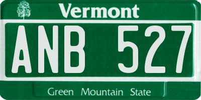 VT license plate ANB527