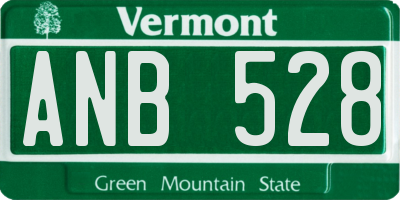 VT license plate ANB528