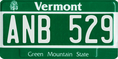 VT license plate ANB529