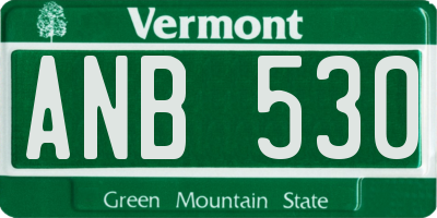VT license plate ANB530