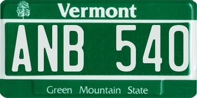 VT license plate ANB540
