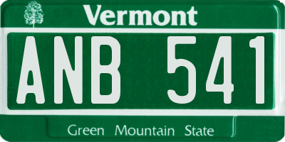 VT license plate ANB541