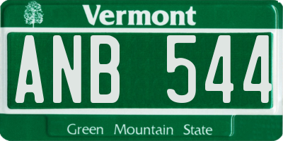 VT license plate ANB544