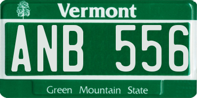 VT license plate ANB556
