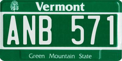 VT license plate ANB571