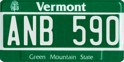 VT license plate ANB590