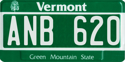 VT license plate ANB620