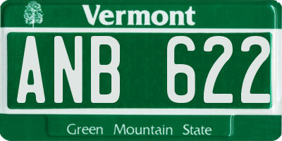 VT license plate ANB622