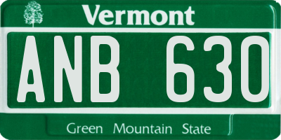 VT license plate ANB630