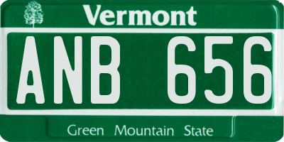 VT license plate ANB656