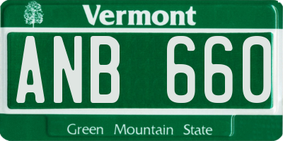 VT license plate ANB660