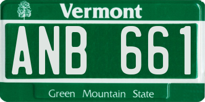 VT license plate ANB661