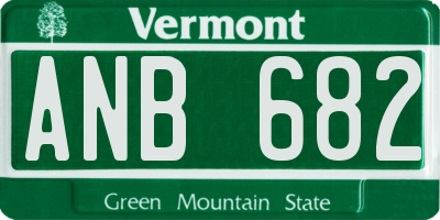 VT license plate ANB682