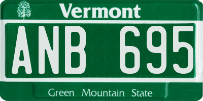 VT license plate ANB695