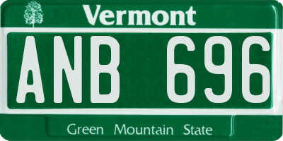 VT license plate ANB696