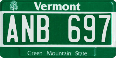 VT license plate ANB697