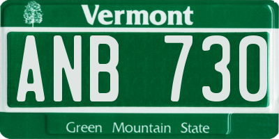 VT license plate ANB730