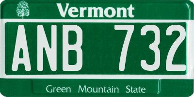 VT license plate ANB732