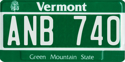 VT license plate ANB740