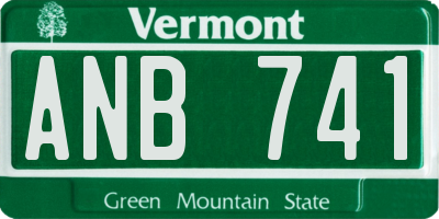 VT license plate ANB741