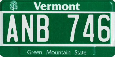 VT license plate ANB746