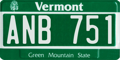 VT license plate ANB751
