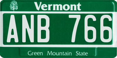 VT license plate ANB766